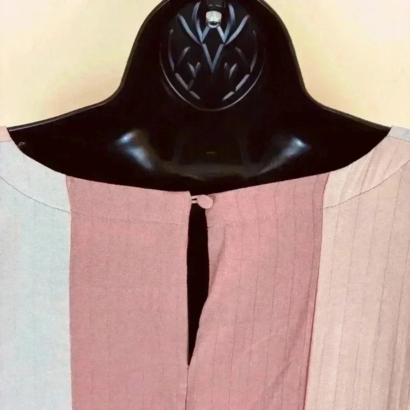 Storia Mauve Boho Rayon Blend Oversized Tie Waist Ruffle Mini Dress Size S - Picture 11 of 16